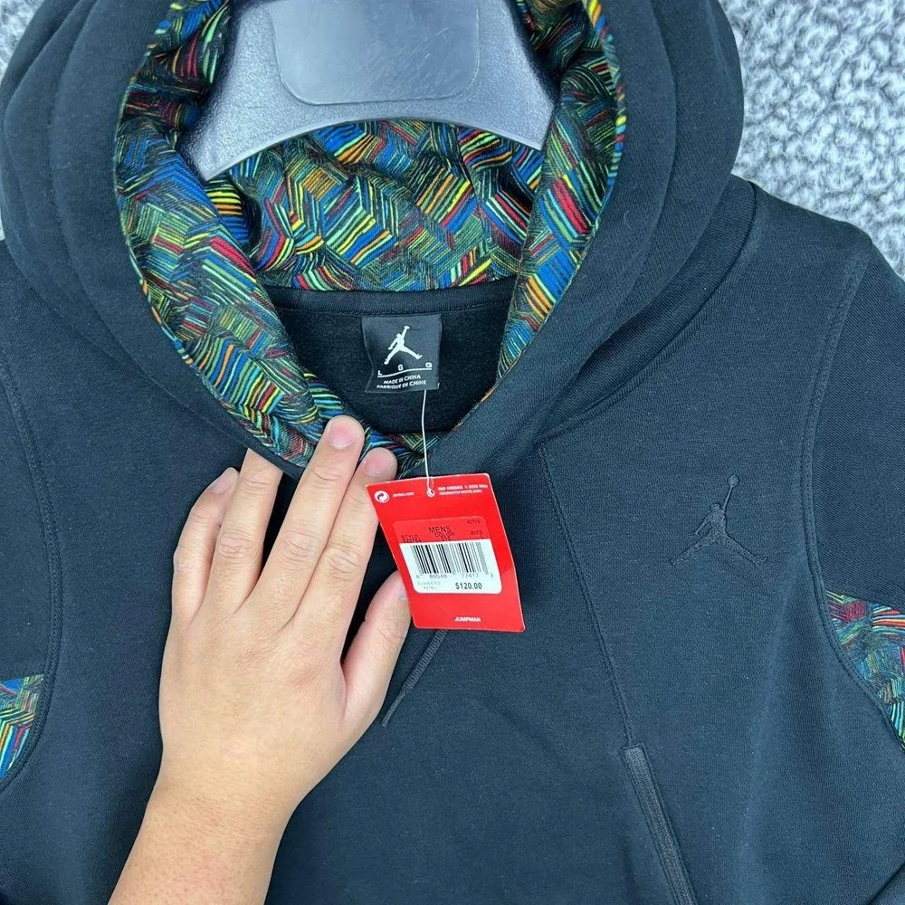 Air‎ Jordan Hoodie Men Large Black BHM Jumpman Pullover Adult Outdoor New L